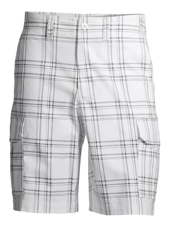 George Other - NWT George Men's Black White Plaid Cargo Shorts Sz 36